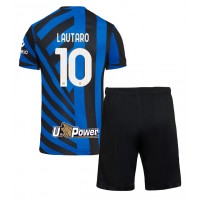 Inter Milan Lautaro Martinez #10 Hjemmedraktsett Barn 2024-25 Kortermet (+ Korte bukser)